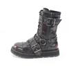DemoniaCult - VALOR220 Platform Boots - Burgundy Product image